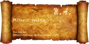 Mihucz Anita névjegykártya